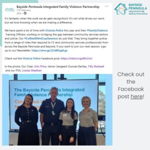 Victoria Police acknowledge our collaborative work