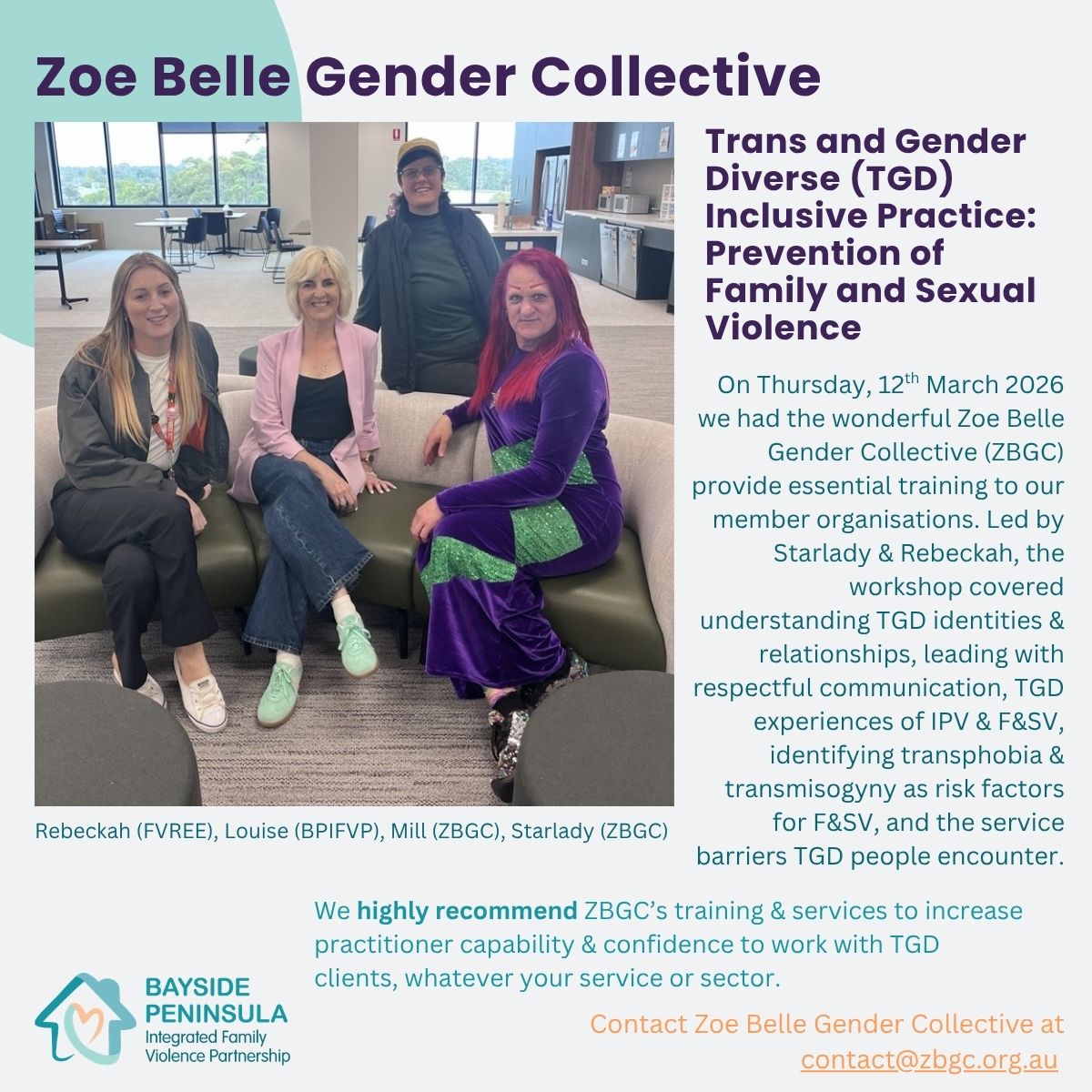 Reflecting on our fab workshop with ZGBC on Trans Day of Visibility